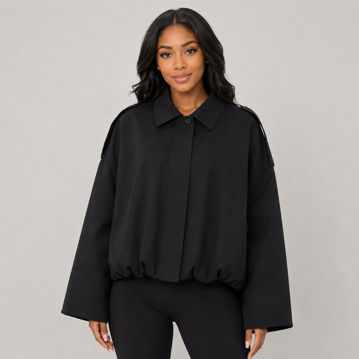 Womens casual suede texture lapel bomber jacket coat