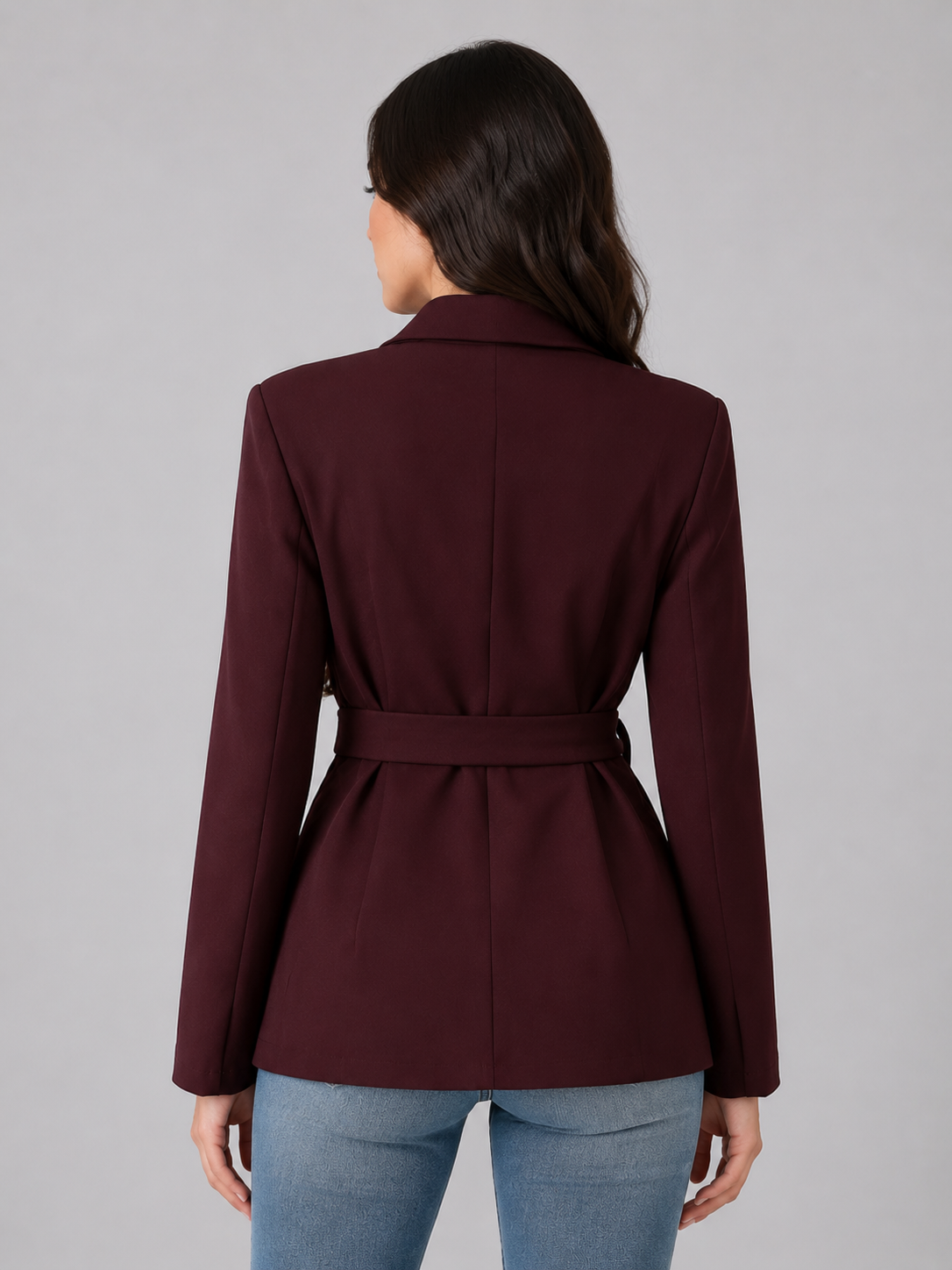 Women's Side Knot Blazer Elegant Lapel Long Sleeve Office & Smart Casual Jacket