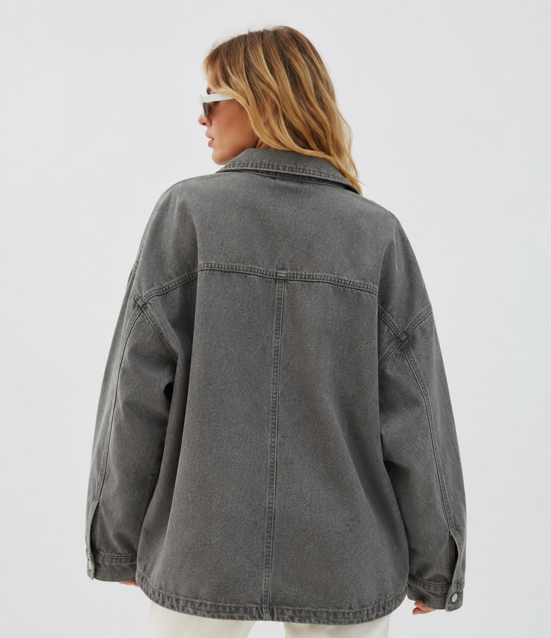 Women's Irregular Retro Mid Length Denim Jacket