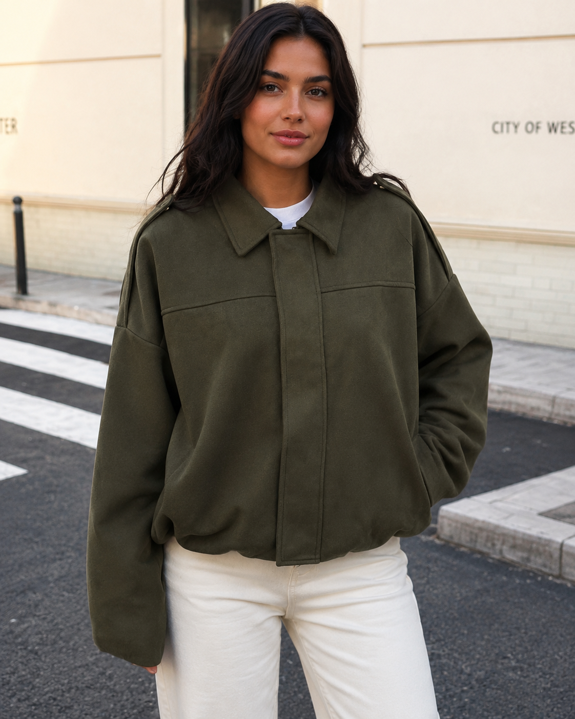 Women's Vintage Suede Texture Jacket Casual Button Up Long Sleeve Lightweight Coat