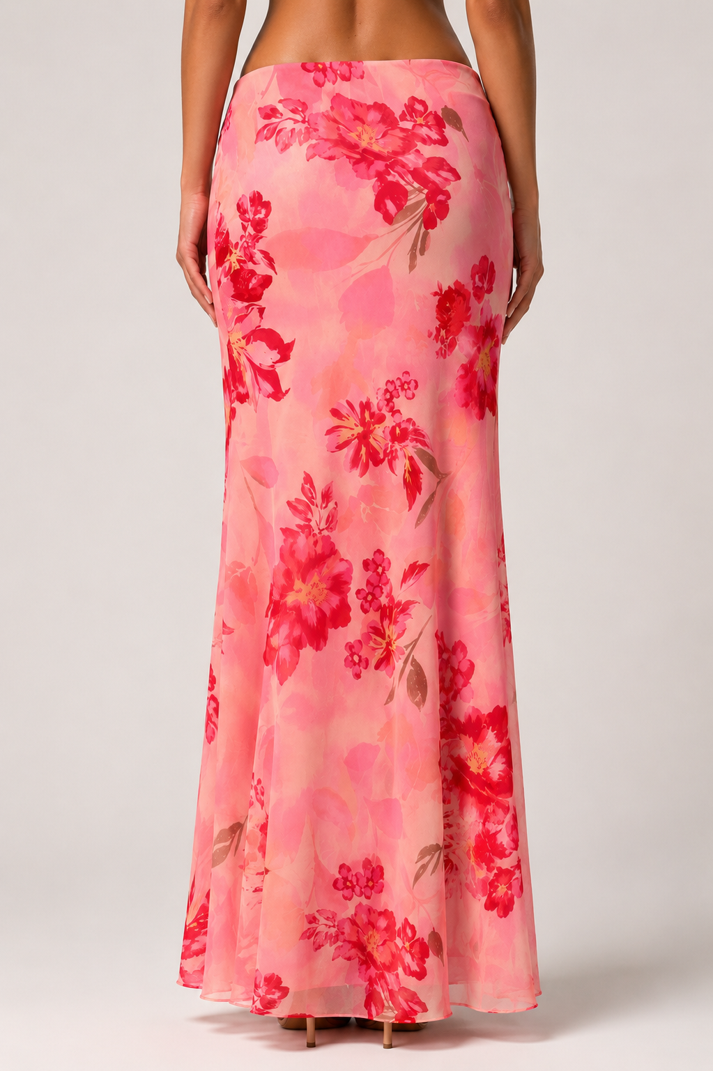 Women's Boho Floral Print Low Waist Maxi Skirt Holiday Beach Vacation Resort Wear