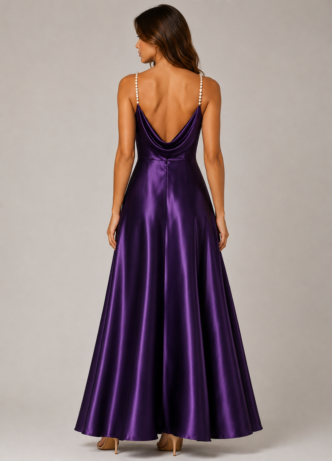 Women's Satin Slip Maxi Dress Elegant Sleeveless Party, Bridesmaid & Wedding Guest Dress