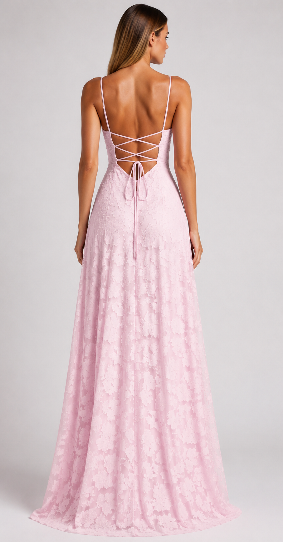 Women's Elegant Backless Maxi Dress Spaghetti Strap High Waist Evening & Prom Dress