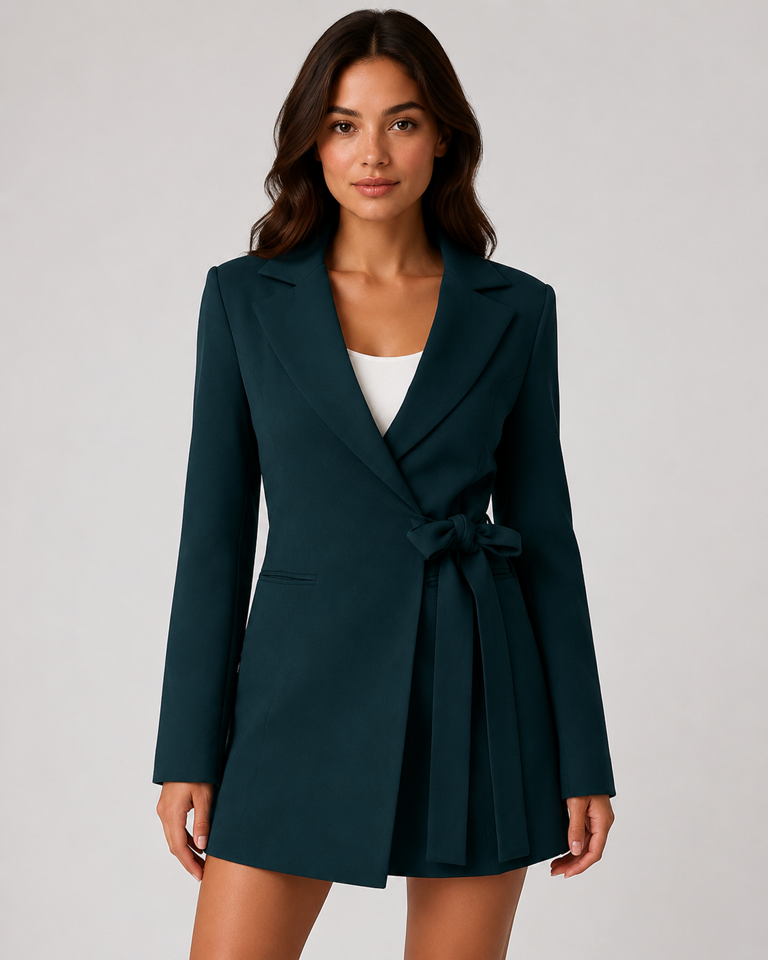 Women's Classic Solid Color Blazer Lightweight Long Sleeve Casual Office Jacket