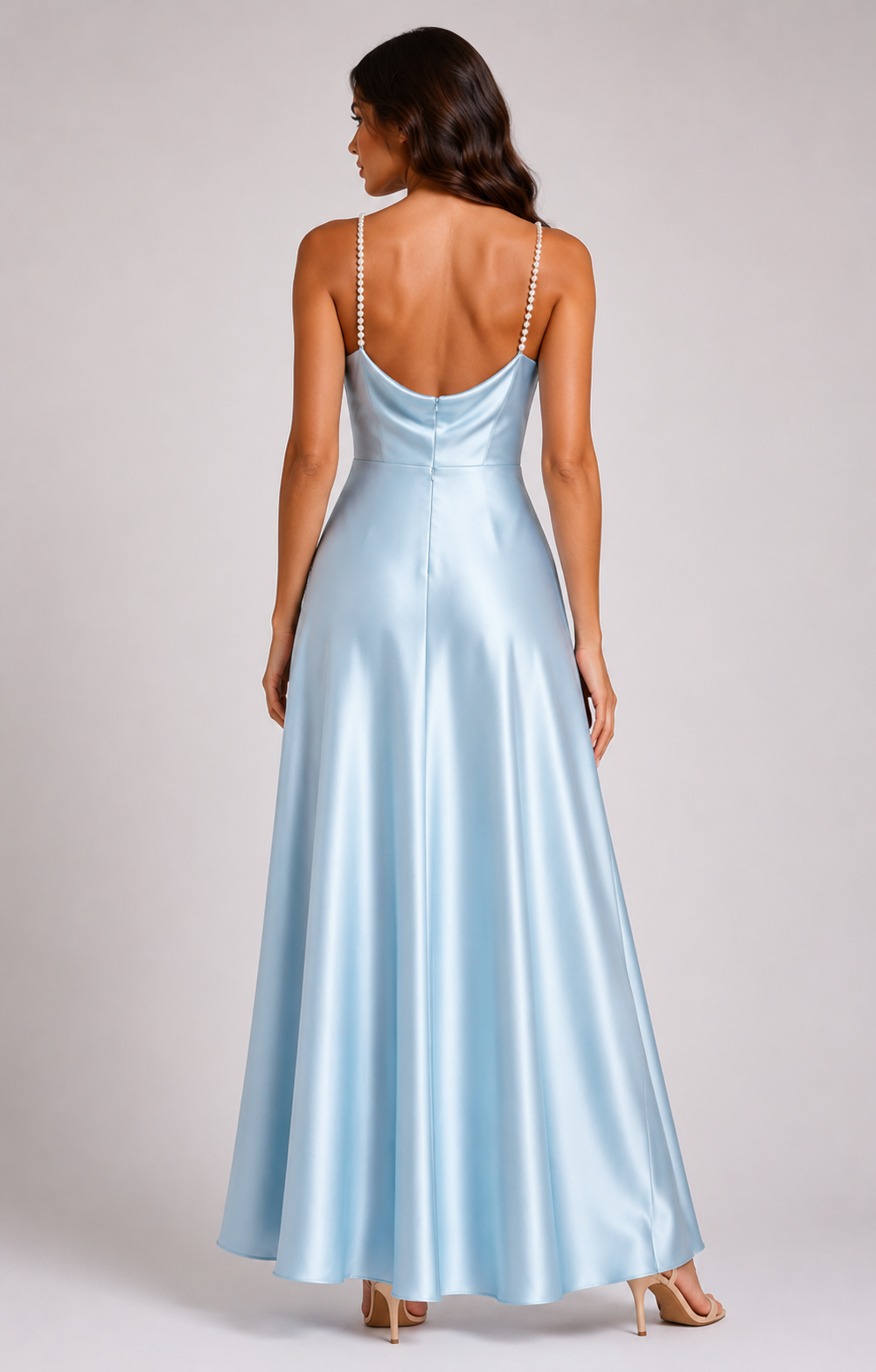 Women's Satin Slip Maxi Dress Elegant Sleeveless Party, Bridesmaid & Wedding Guest Dress