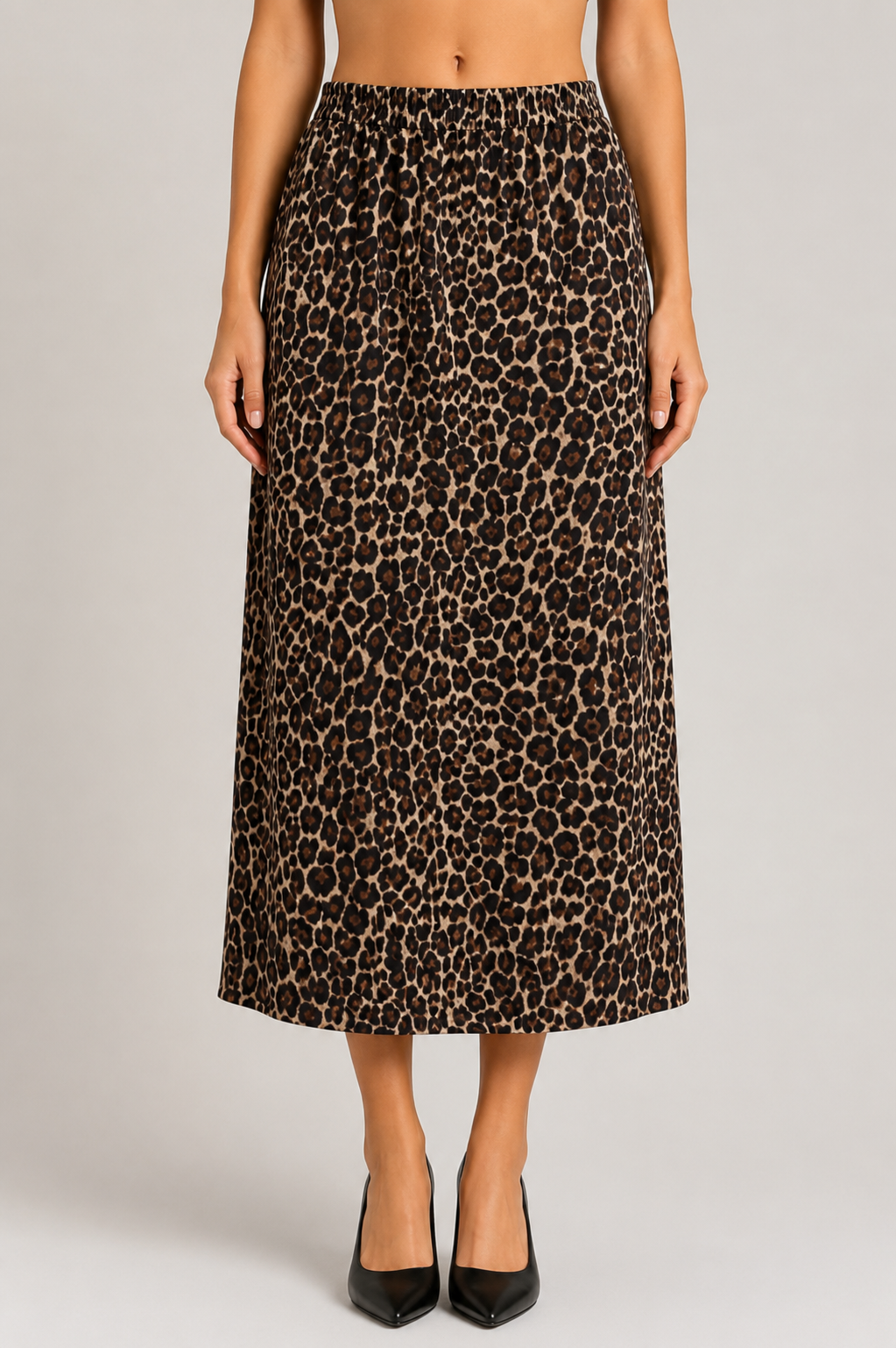 Women's Leopard Print Mini Skirt High Waist Bodycon Party Streetwear Midi Skirt