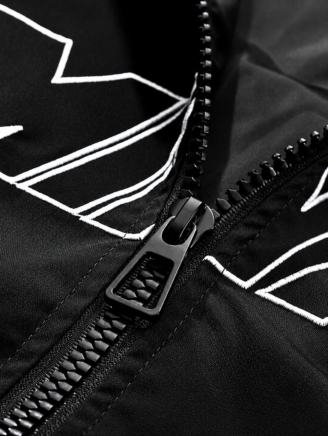 Men's Brown Streetwear  Racing Style Bomber Jacket With Graphic Patches And Zip Front
