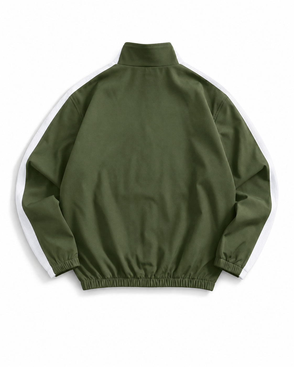 Men's Loose Zipper Blue Green White Track Biker Stand Collar Sports Casual Jacket