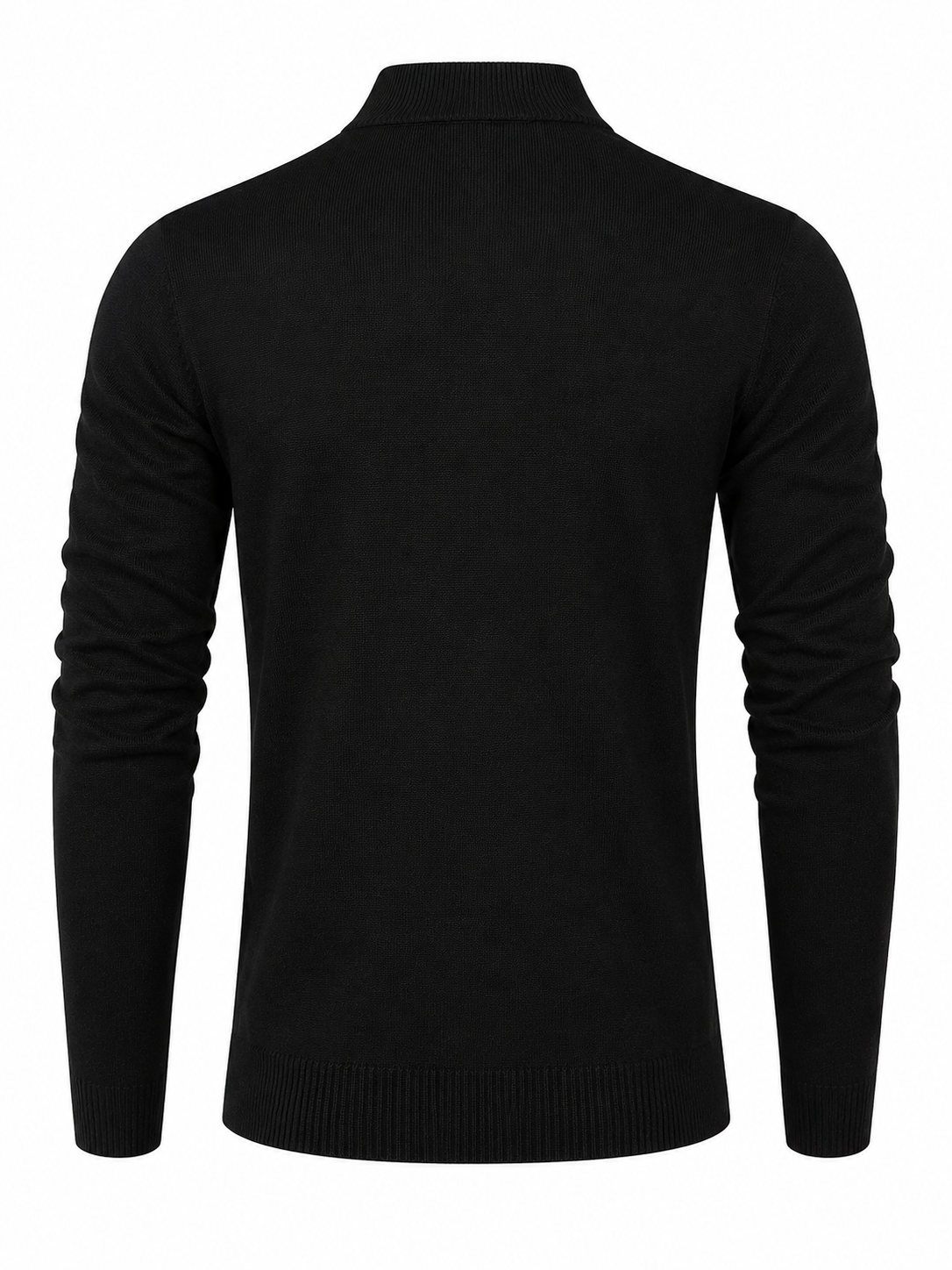 Men’s Navy Blue Quarter Zip Sweater Casual Knit Pullover
