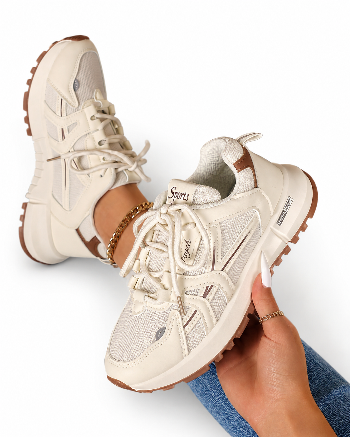 Women's Lightweight Mesh Running Sneakers Breathable Lace Up Athletic Walking Shoes White, Grey & Sky Blue