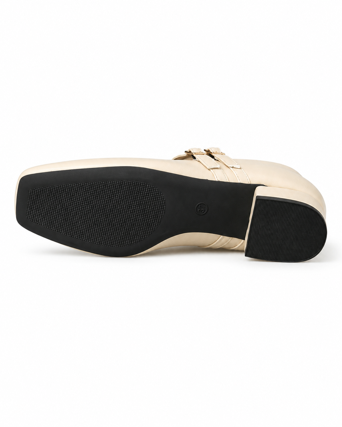 Women's Black Mary Jane Flats Double Buckle Strap Round Toe Comfortable Shoes