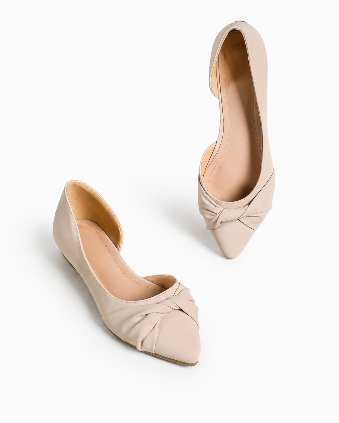Women's Black Pointed Toe Ballet Flats  Comfortable SlipOn Casual Dress Shoes