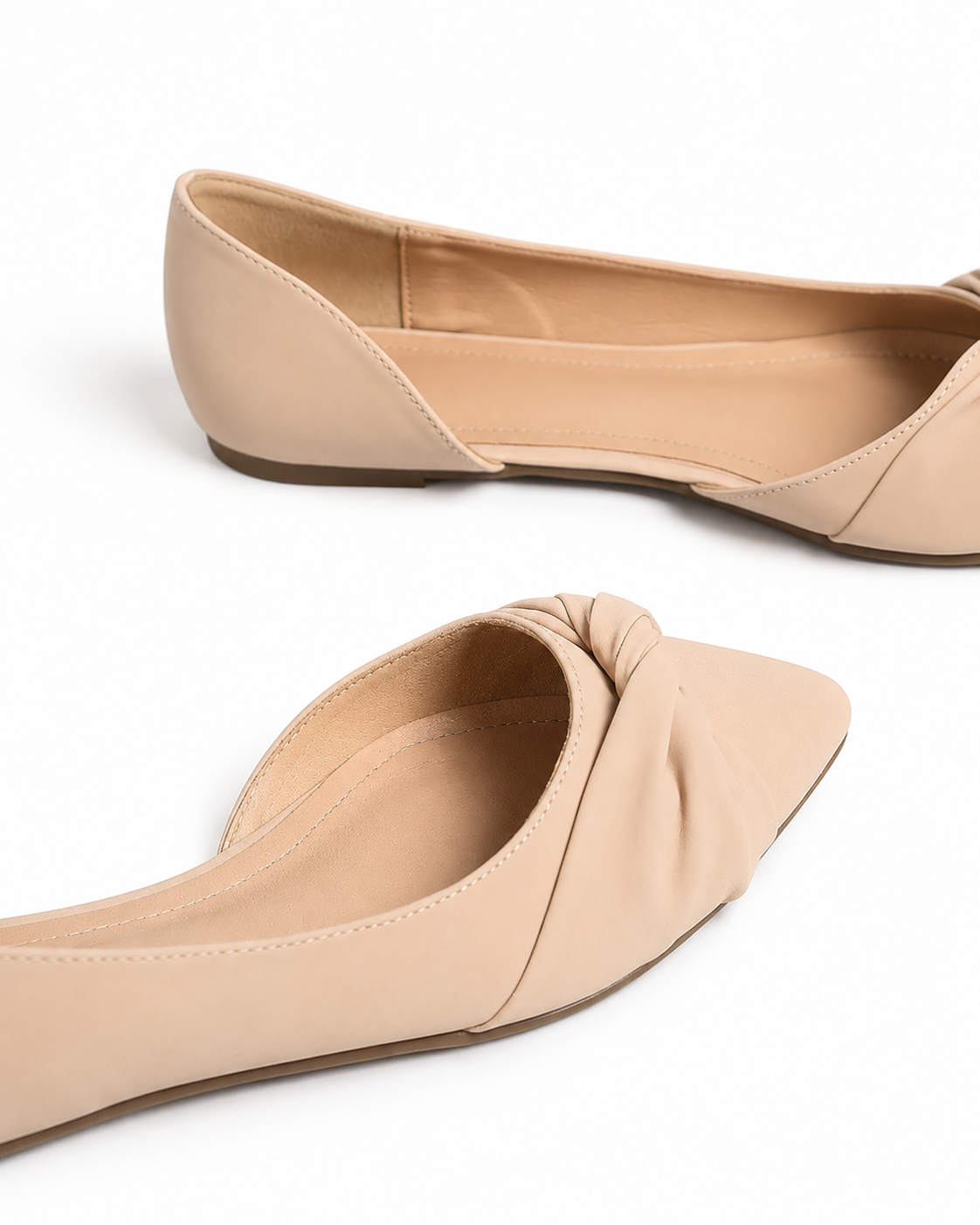 Women's Black Pointed Toe Ballet Flats  Comfortable SlipOn Casual Dress Shoes