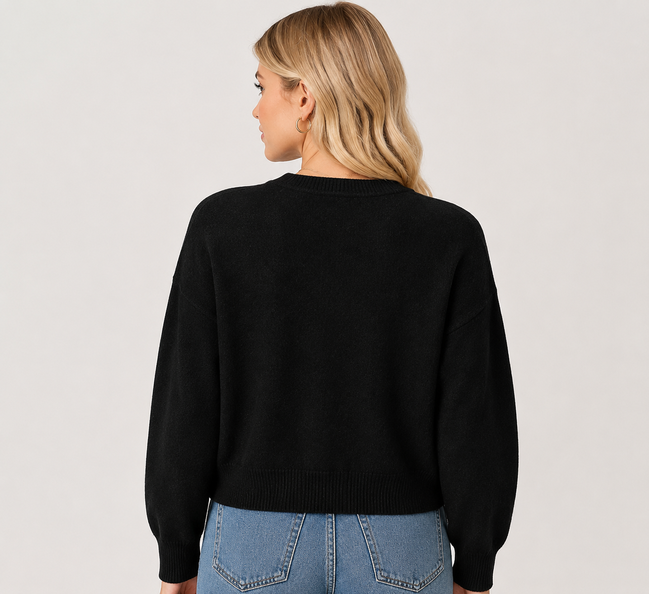 Women's Elegant Knitted Button Cardigan Jumper – Soft Long Sleeve Casual Knit Sweater