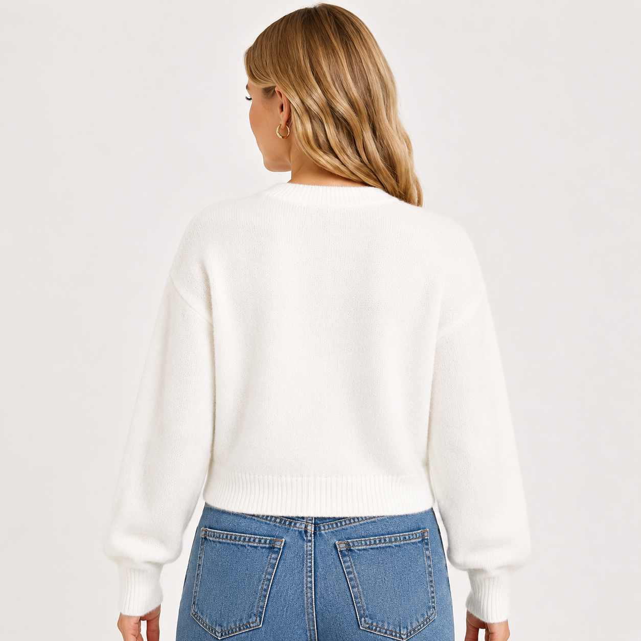 Women's Elegant Knitted Button Cardigan Jumper – Soft Long Sleeve Casual Knit Sweater