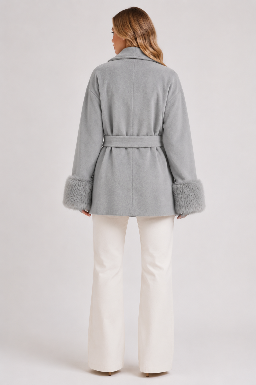 Women's Oversized Double Breasted Teddy Coat Warm Faux Sherpa Long Winter Overcoat with Lapel Collar