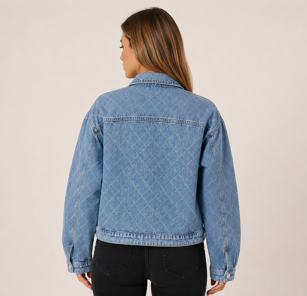 Women's Oversized Leopard Print Denim Jacket Casual Button Up Long Sleeve Shacket Coat