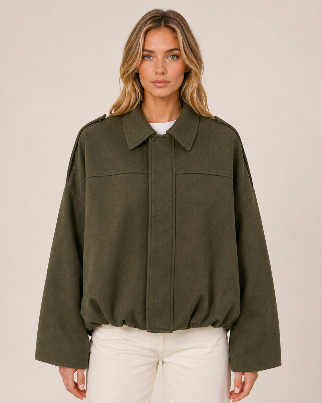 Women's Vintage Suede Texture Jacket Casual Button Up Long Sleeve Lightweight Coat