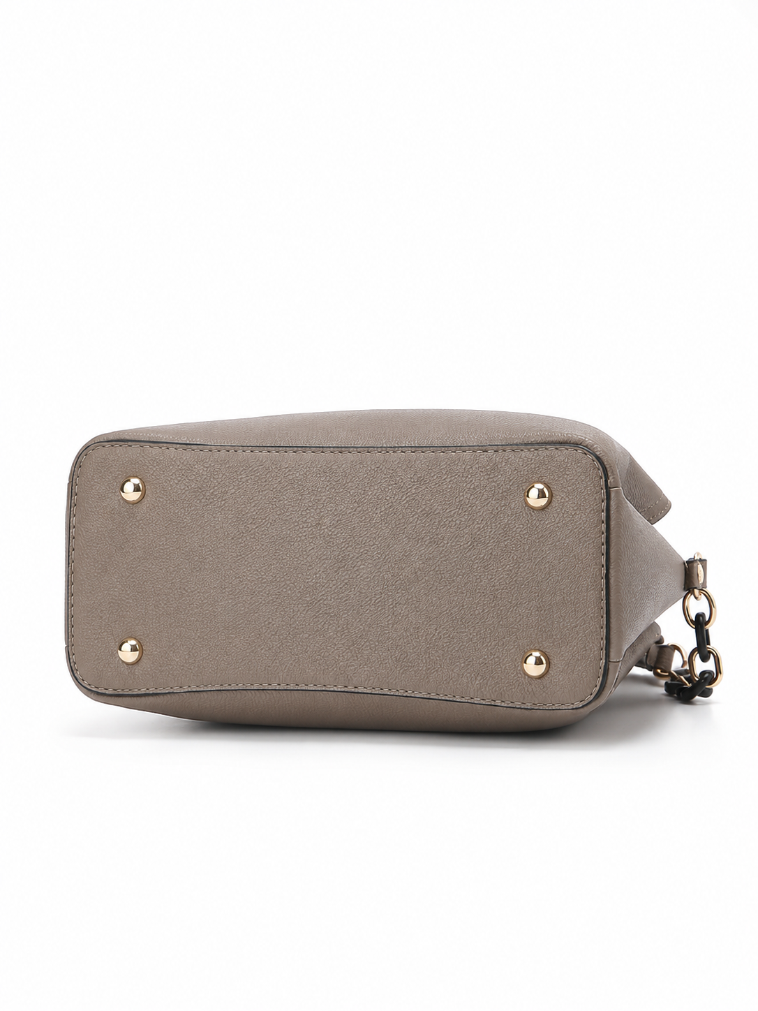Women’s PU Leather Bucket Shoulder Bag with Chain Strap and Phone Wallet
