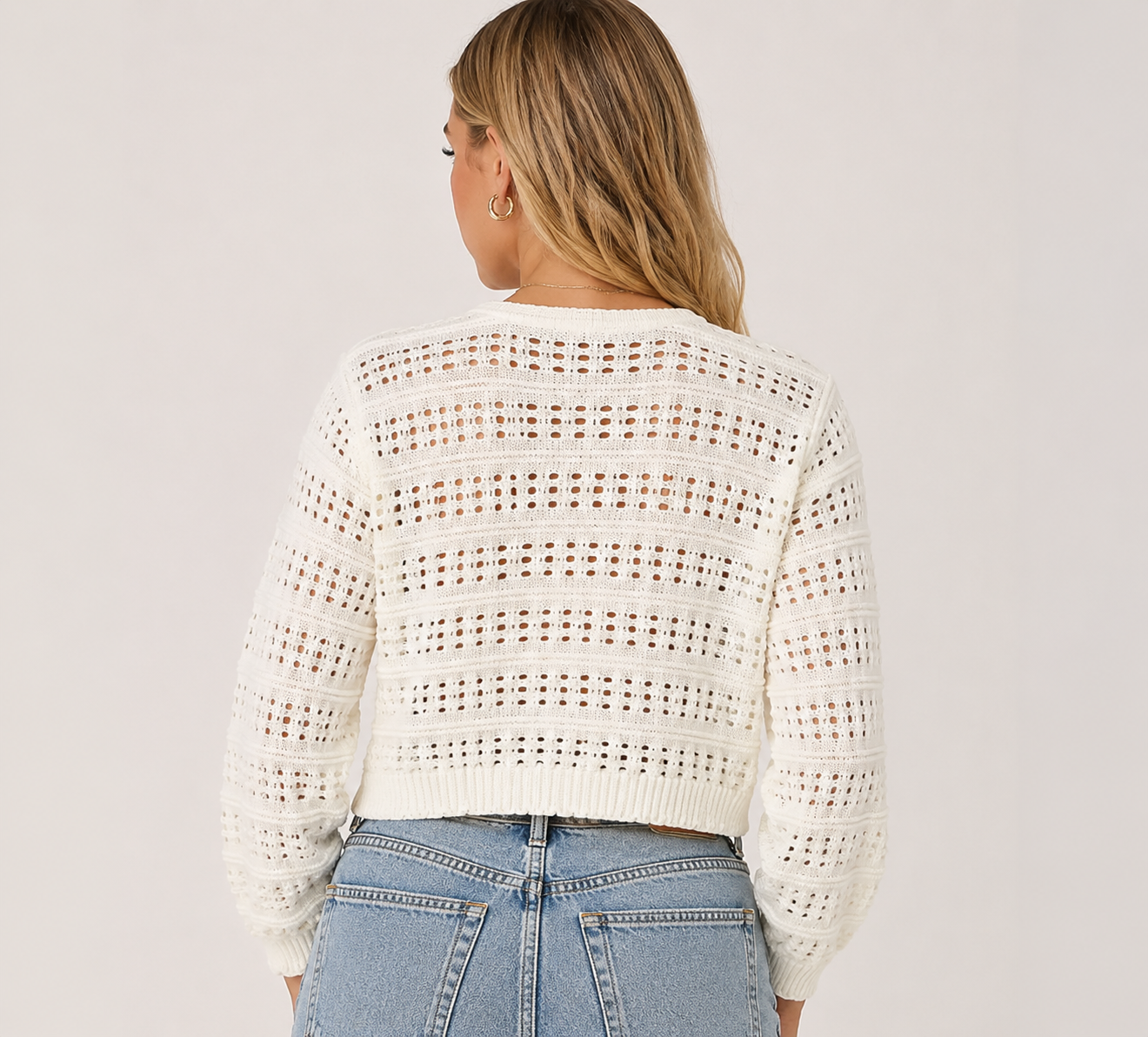 Women's Tie Front Lightweight Knit Cardigan Long Sleeve V Neck Casual Boho Knit Sweater