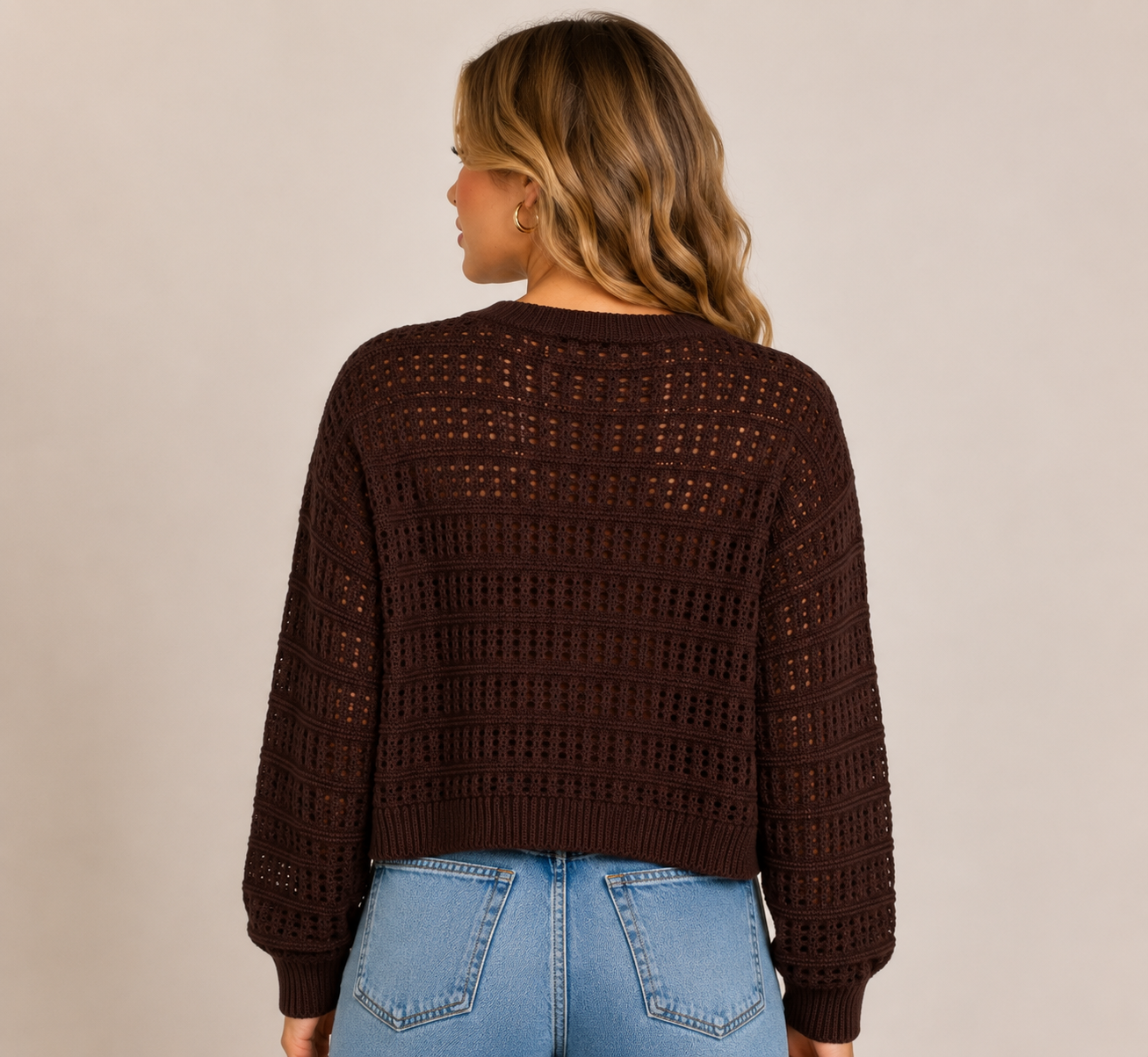 Women's Tie Front Lightweight Knit Cardigan Long Sleeve V Neck Casual Boho Knit Sweater
