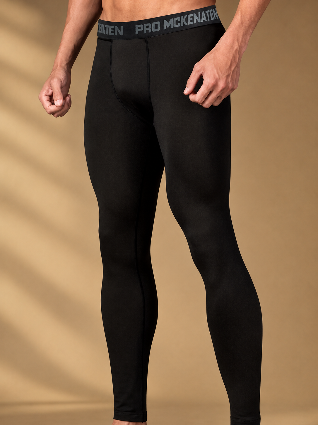 Men’s Black Gym Compression Leggings Performance & Athletic Fit