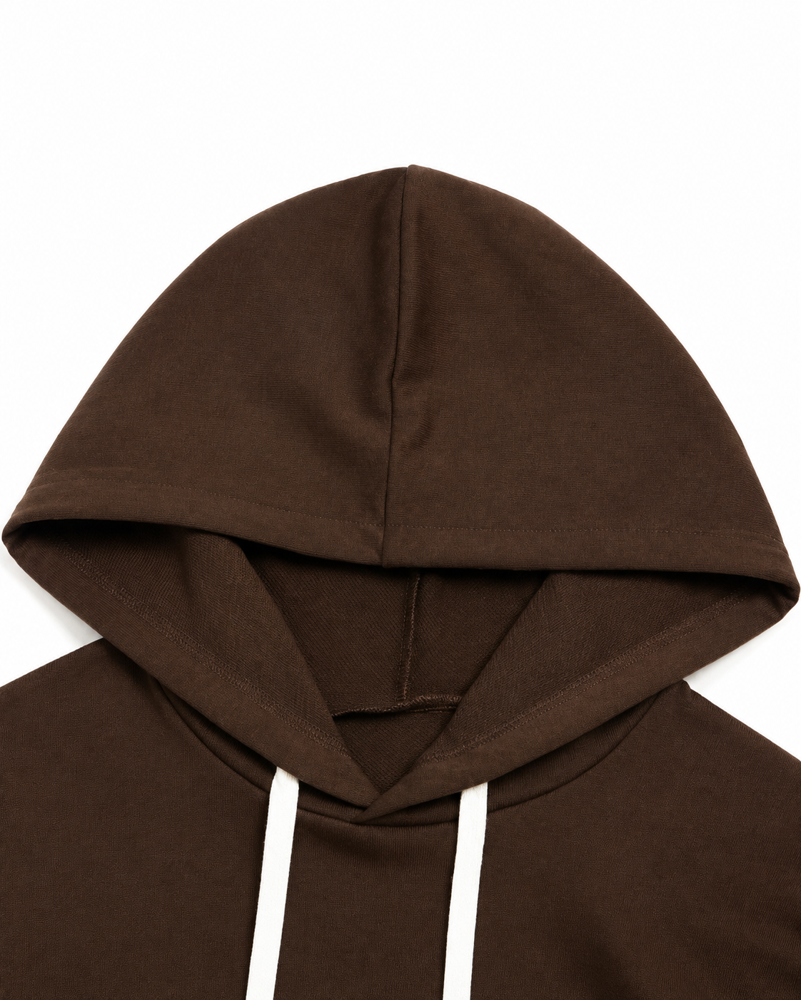 Warm Brown White Block Pullover Hoodie Everyday Wear