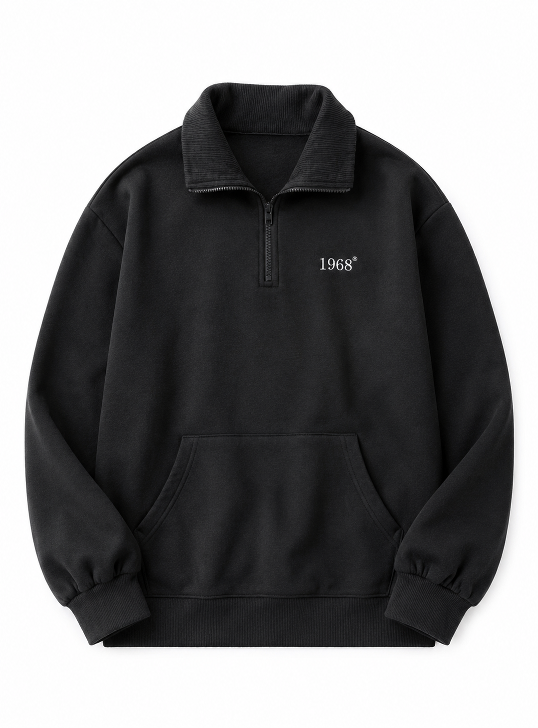Women’s Warm Navy Blue Quarter Zip Fleece Hoodie With Star Detail Winters