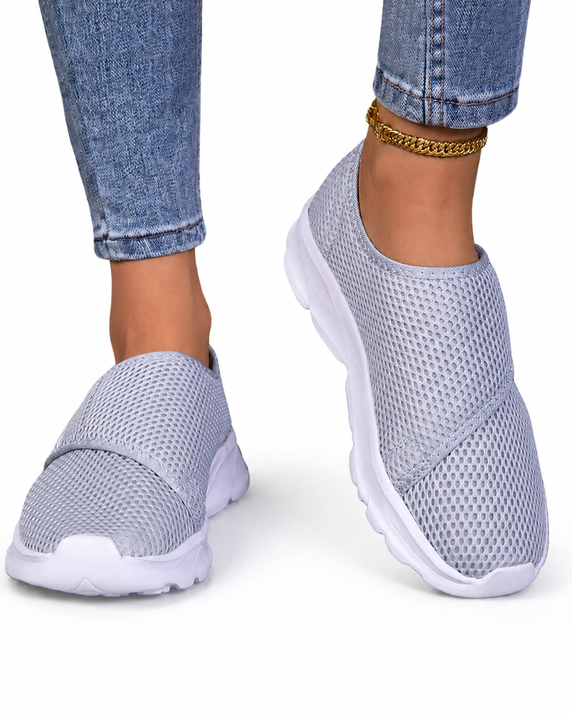 Women's Lightweight Orthopaedic Breathable Mesh Slip For Swollen Feet Walking Shoes Comfortable Casual Sneakers
