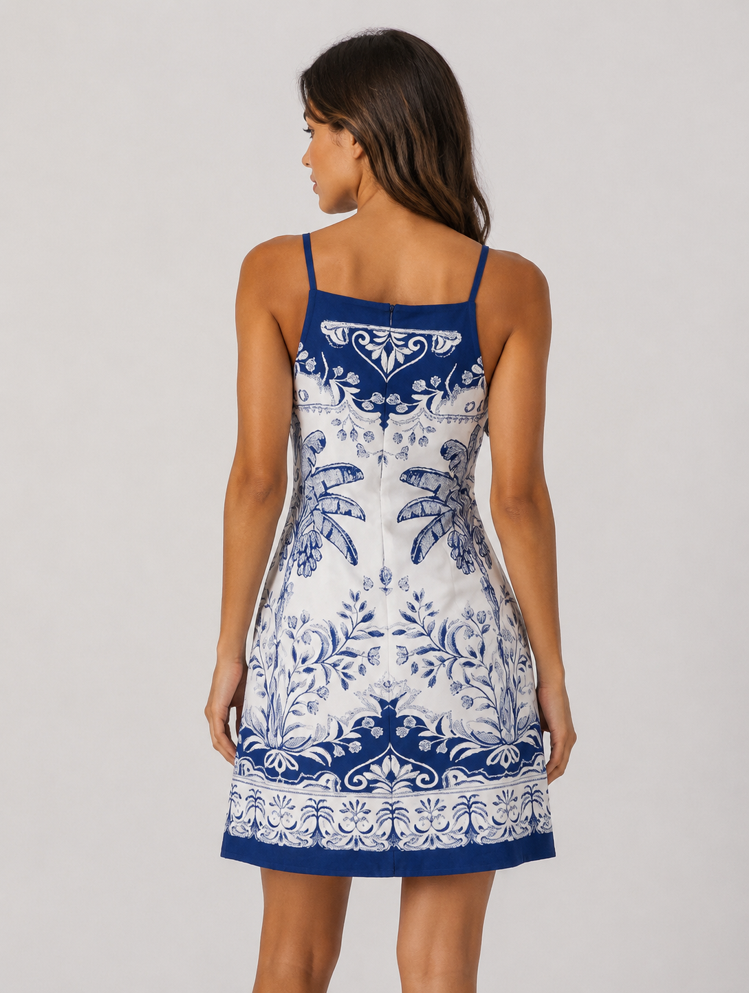 Floral Print Casual Spaghetti Strap Mini Dress  Women's Lightweight Vacation Sundress