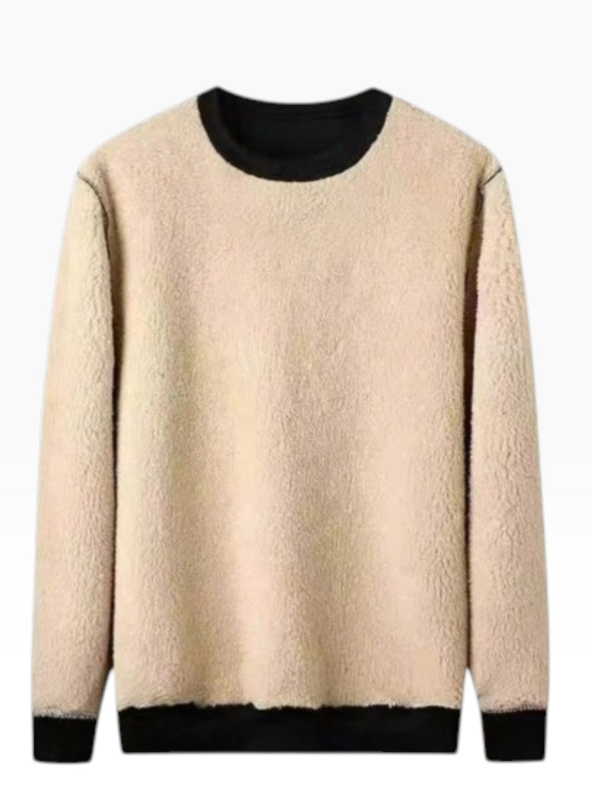 Men’s Navy Textured Crew Neck Thermal Warm Pullover