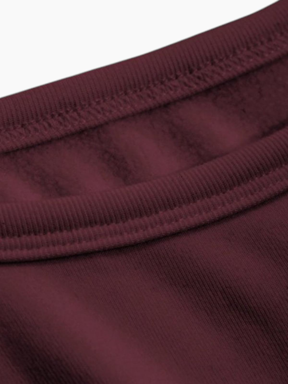 Women’s Maroon Long Sleeve Fitted Top – Crew Neck Casual Shirt
