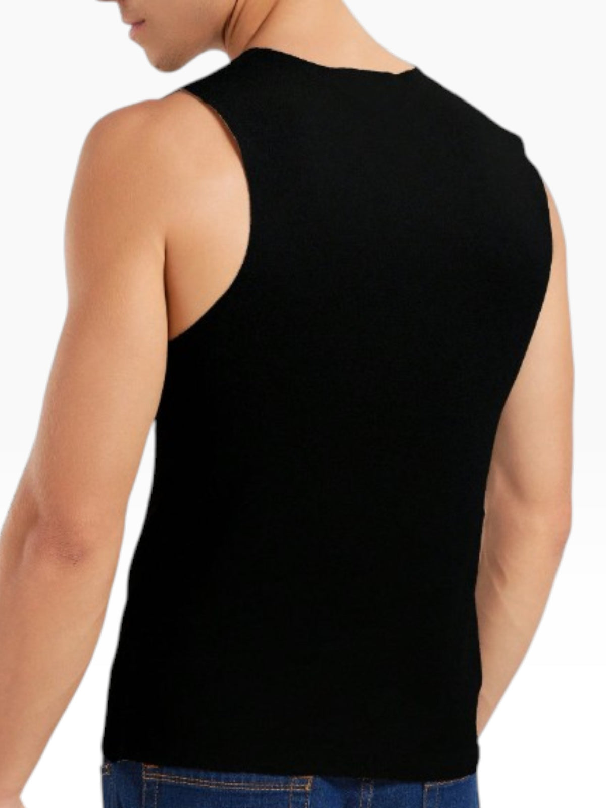 Men’s Warm Gym Grey Sleeveless Tank Top Slim Fit Athletic Vest