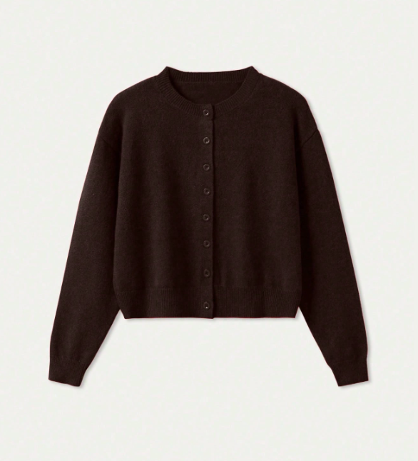 Women's Classic Button Up Knit Cardigan  Long Sleeve Round Neck Soft Lightweight Sweater