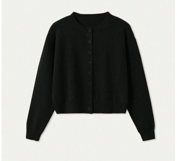 Women's Elegant Knitted Button Cardigan Jumper – Soft Long Sleeve Casual Knit Sweater