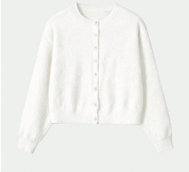 Women's Elegant Knitted Button Cardigan Jumper – Soft Long Sleeve Casual Knit Sweater
