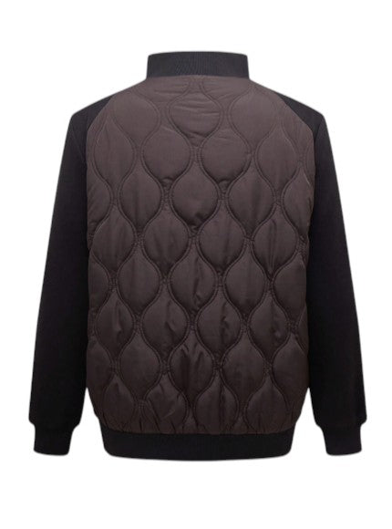 Men’s Quilted Bomber Textured Padded Zip-Up Jacket