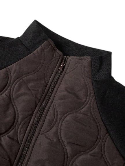 Men’s Quilted Bomber Textured Padded Zip-Up Jacket