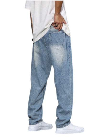 Men’s Light Blue Relaxed Classic Washed Relaxed Fit Jeans
