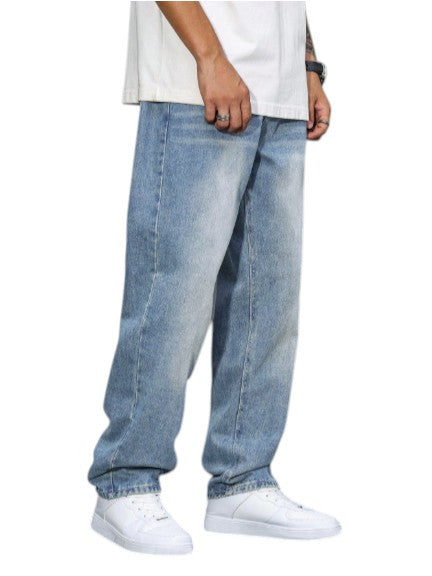 Men’s Light Blue Relaxed Classic Washed Relaxed Fit Jeans