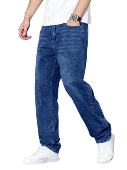Men’s Light Blue Relaxed Classic Washed Relaxed Fit Jeans