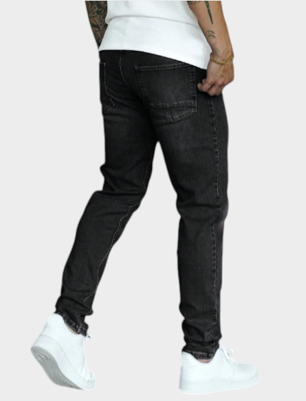 Men’s Washed Black Slim Fit Denim Jeans