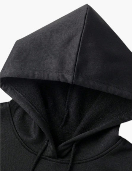 Men’s Black Sakura Graphic Pullover Warm Hoodie