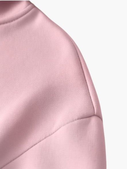Men’s Pink Graphic Pullover Hoodie with Kangaroo Pocket  Casual Regular Fit