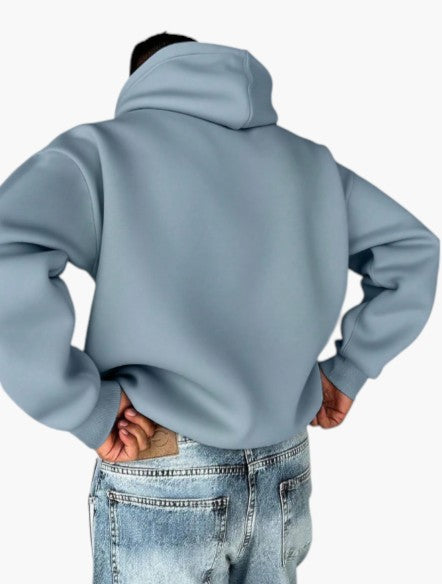 Men’s Pink Graphic Pullover Hoodie with Kangaroo Pocket  Casual Regular Fit