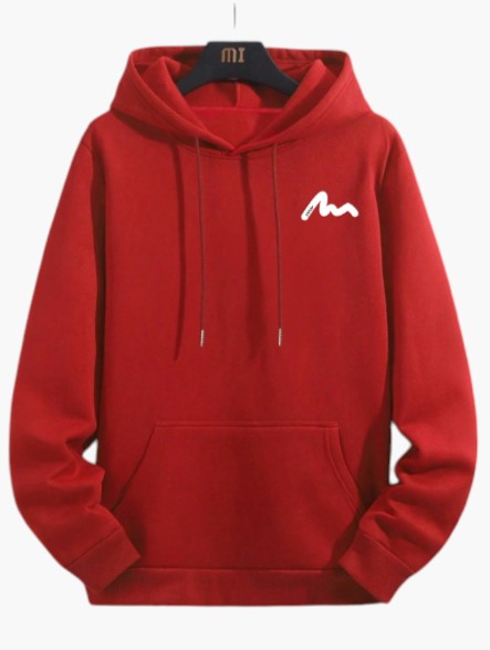 Men’s Brown Pullover Hoodie with Front Kangaroo Pocket