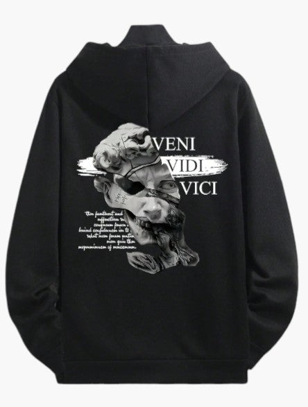 Men’s White Oversized Graphic Hoodie Premium Casual Streetwear Sweatshirt