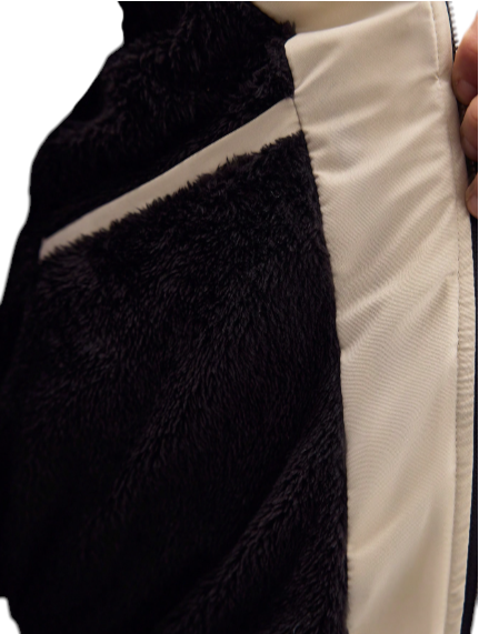 Men’s Beige Quilted Bomber Jacket Diamond Stitch Zip-Up Jacket
