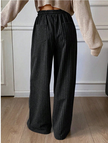 Straight Leg Work Trousers Women's Thermal Lined Business Casual Pants