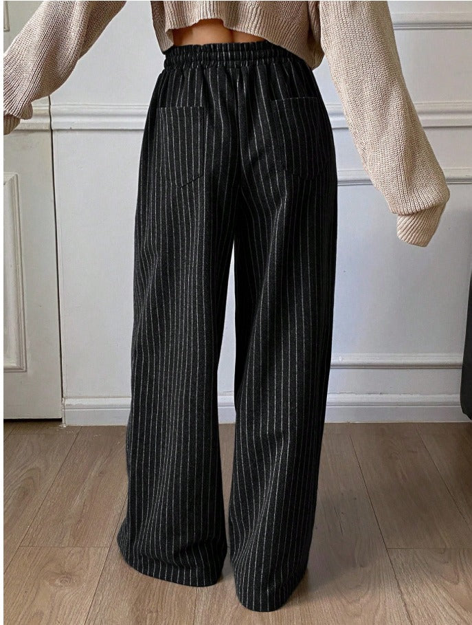 Straight Leg Work Trousers Women's Thermal Lined Business Casual Pants